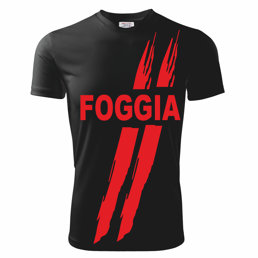 T-Shirt FOGGIA Nera (Taglie Adulto/Bimbo)