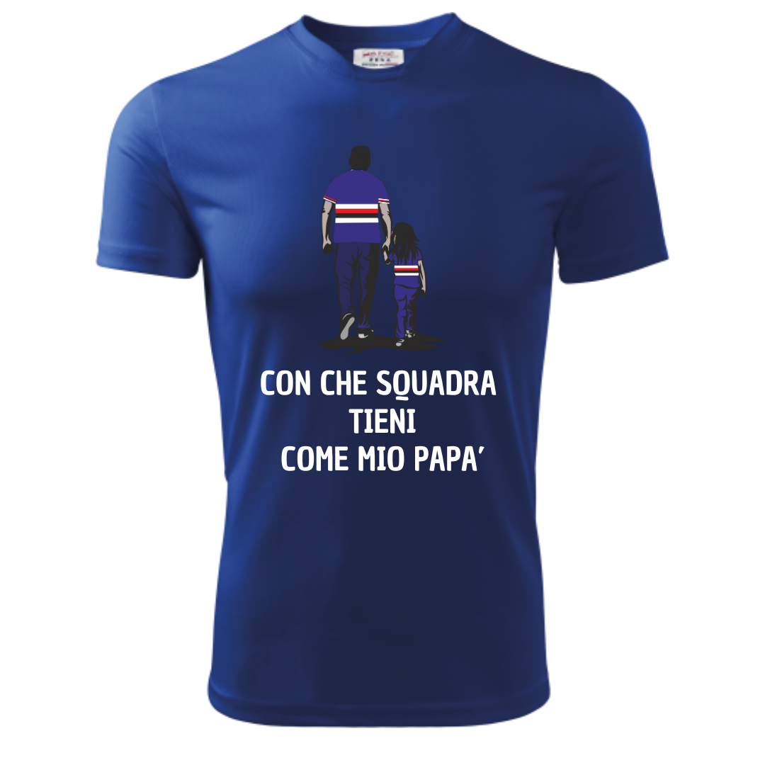 T-Shirt CON CHE SQUADRA - BLUCERCHIATO