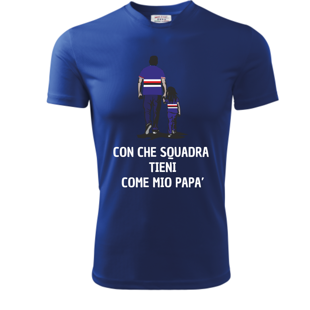 T-Shirt CON CHE SQUADRA - BLUCERCHIATO